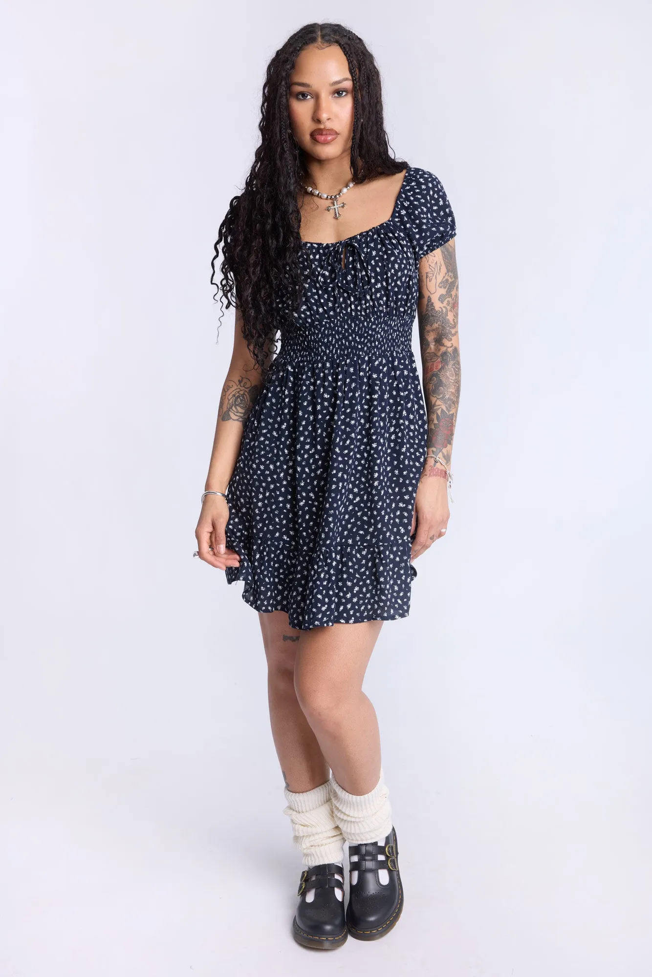 Robe en rayonne imprimée