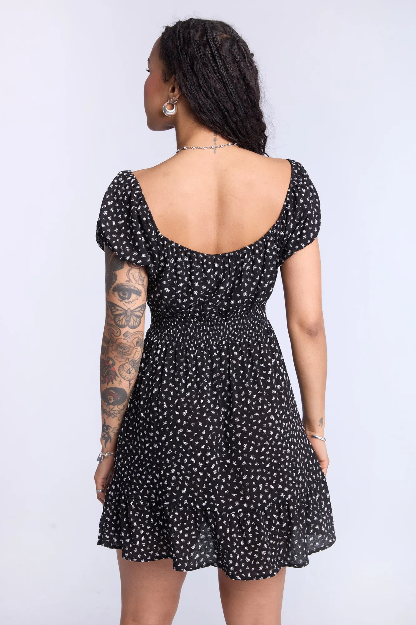 Robe en rayonne imprimée