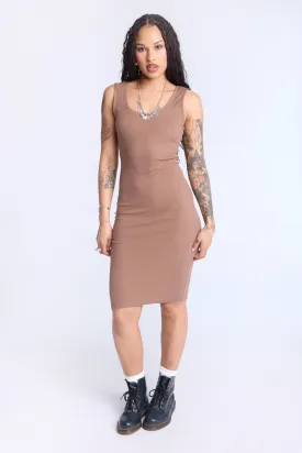 Robe moulante coupe midi