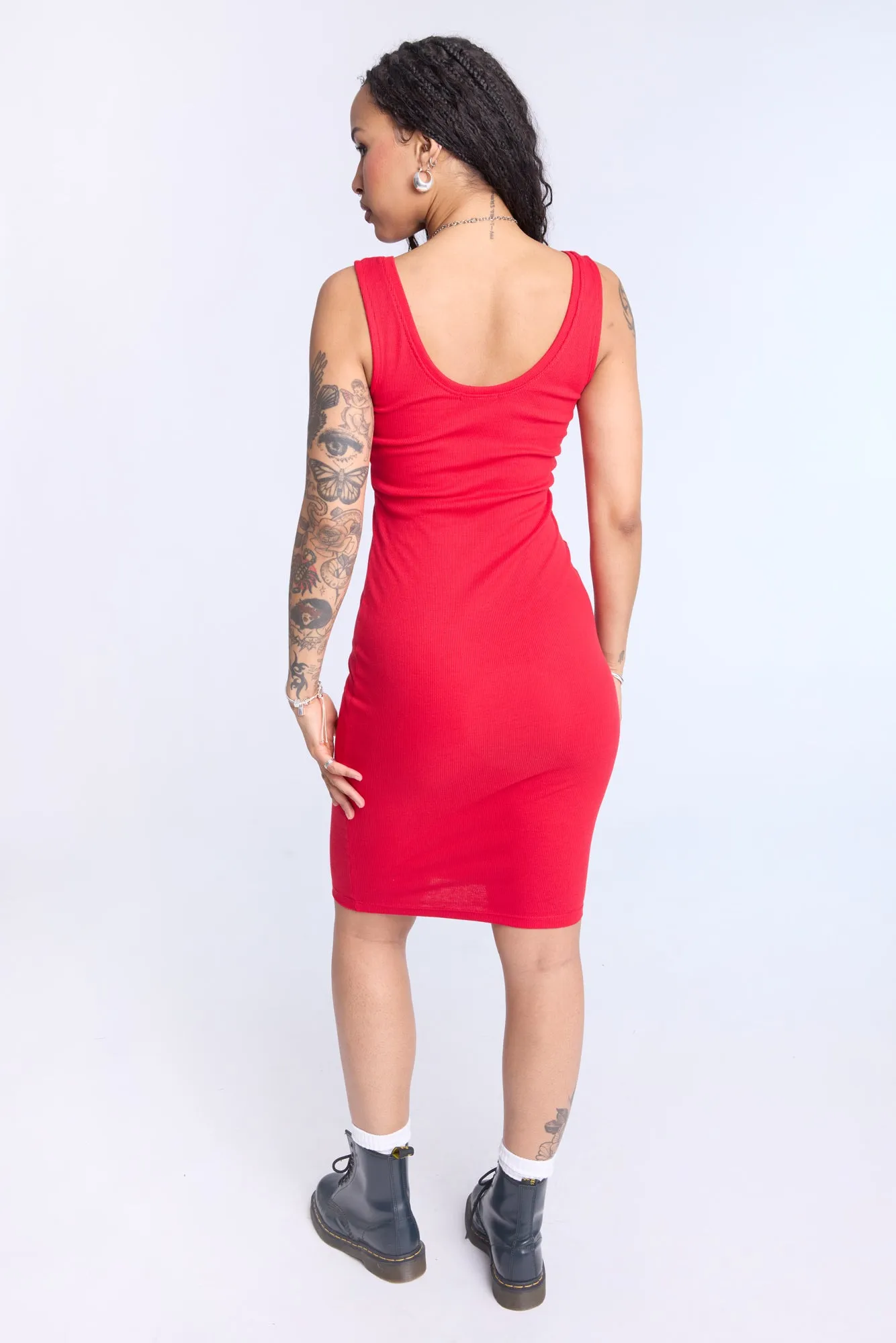 Robe moulante coupe midi