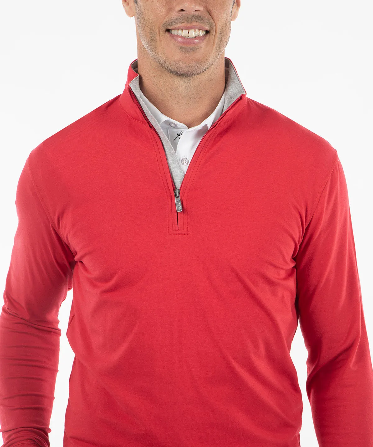 Signature Liquid Cotton Performance Long-Sleeve Quarter-Zip Pullover