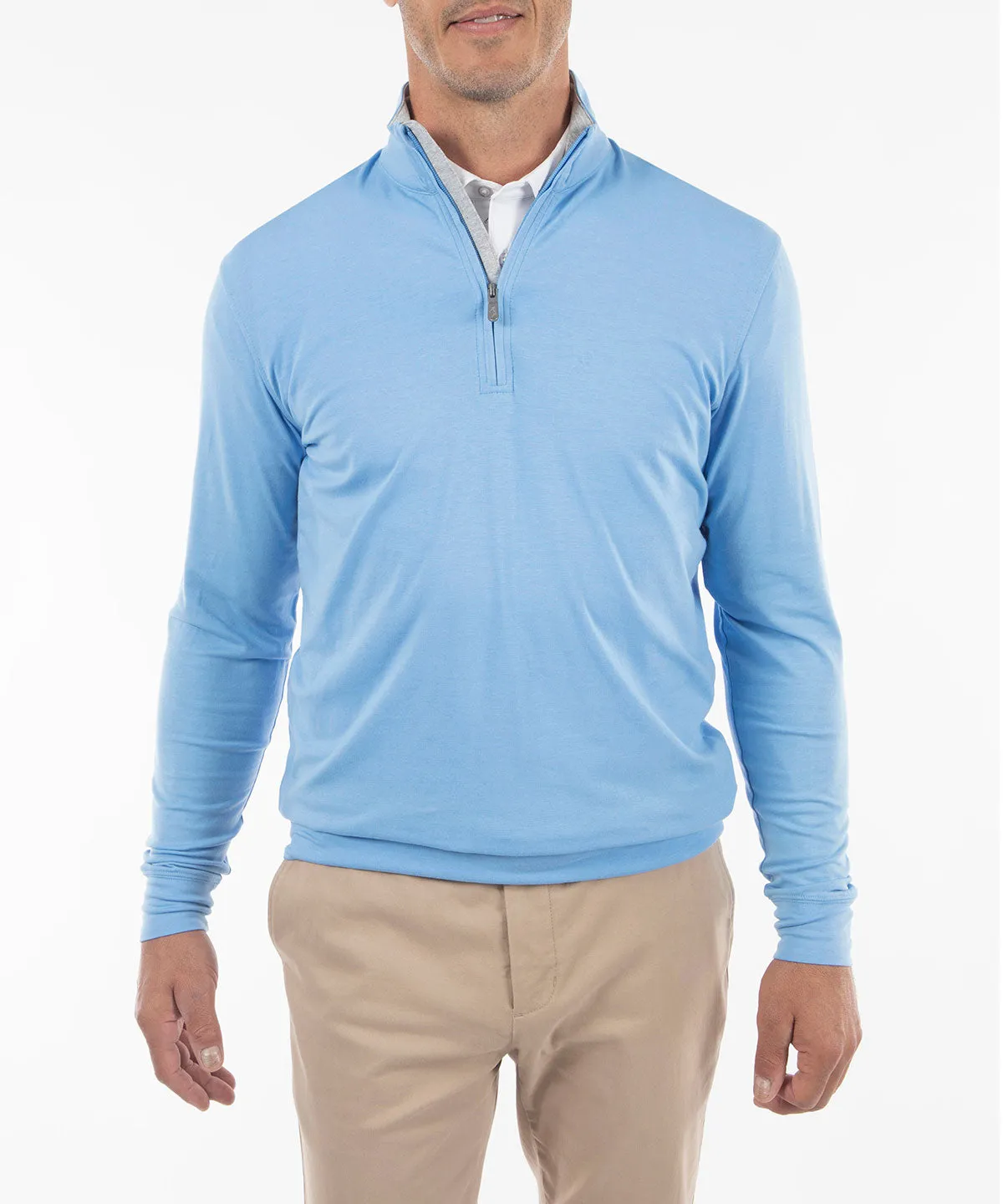 Signature Liquid Cotton Performance Long-Sleeve Quarter-Zip Pullover