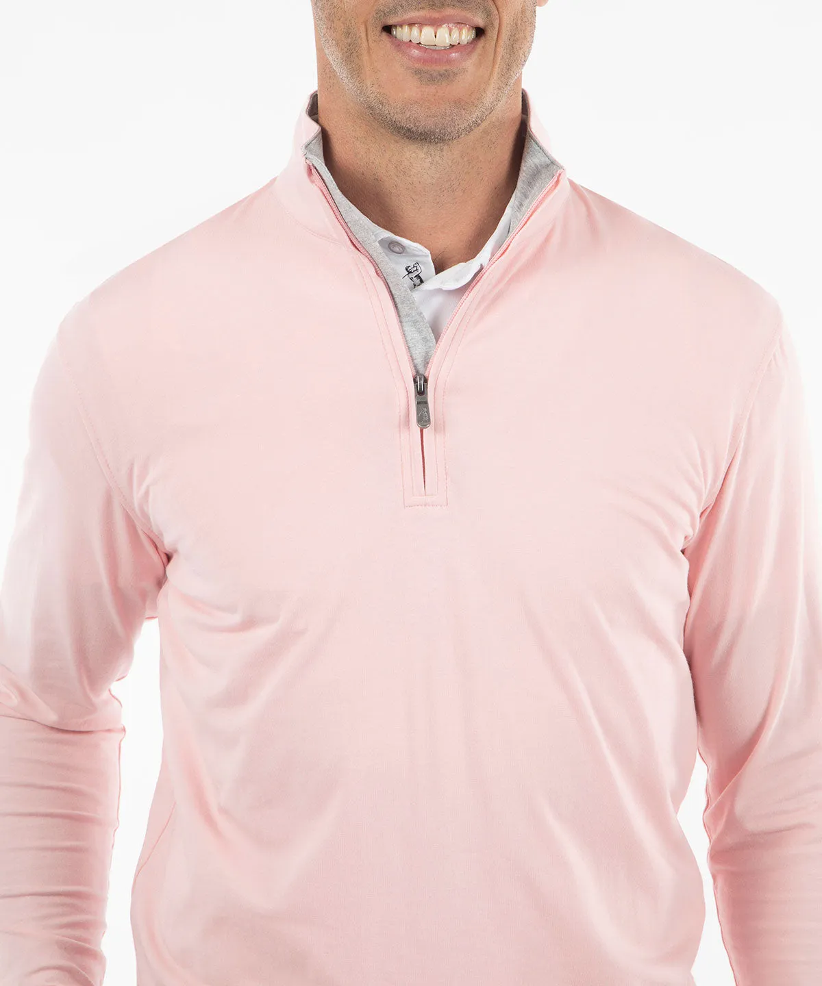 Signature Liquid Cotton Performance Long-Sleeve Quarter-Zip Pullover