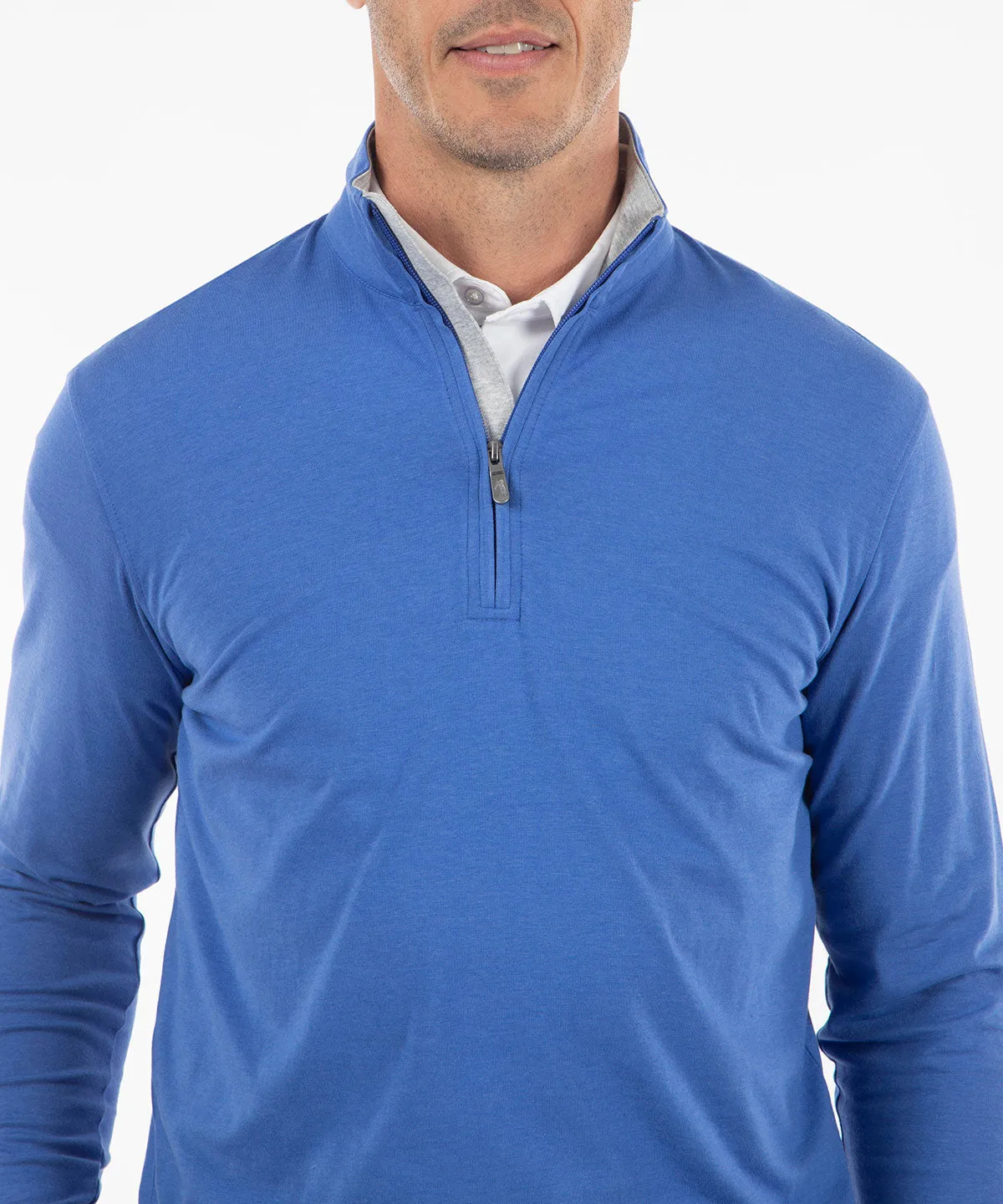 Signature Liquid Cotton Performance Long-Sleeve Quarter-Zip Pullover
