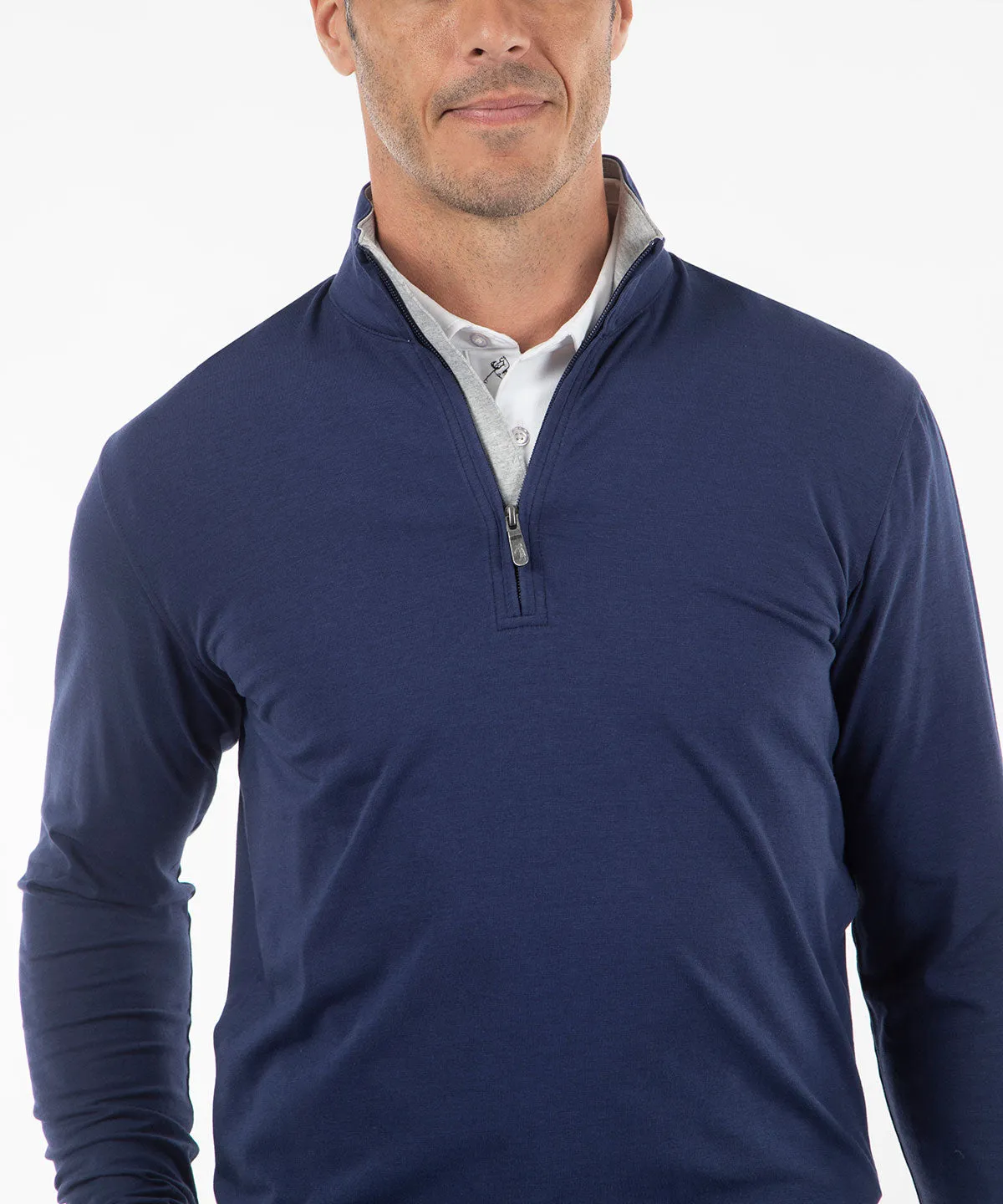 Signature Liquid Cotton Performance Long-Sleeve Quarter-Zip Pullover