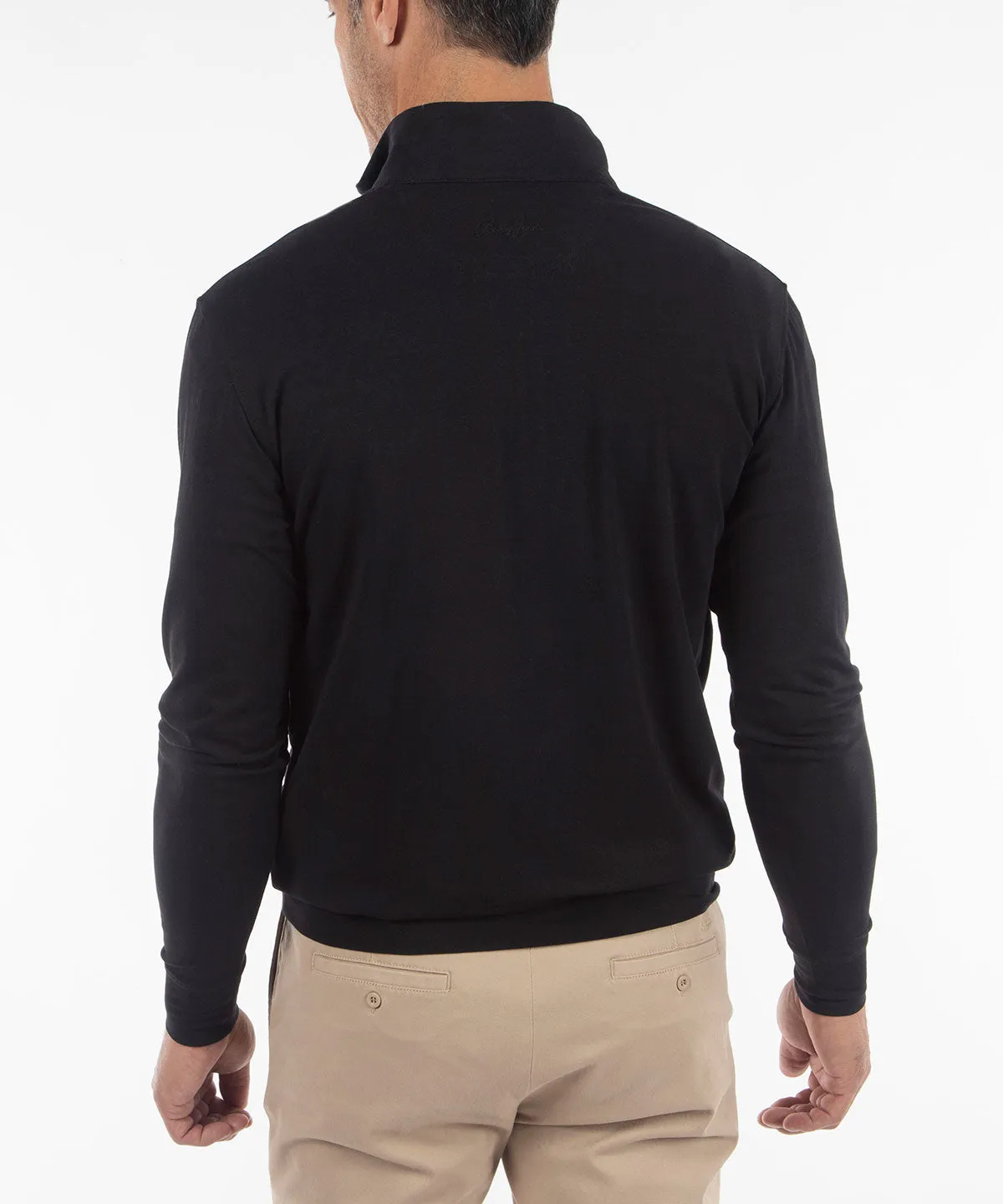Signature Liquid Cotton Performance Long-Sleeve Quarter-Zip Pullover