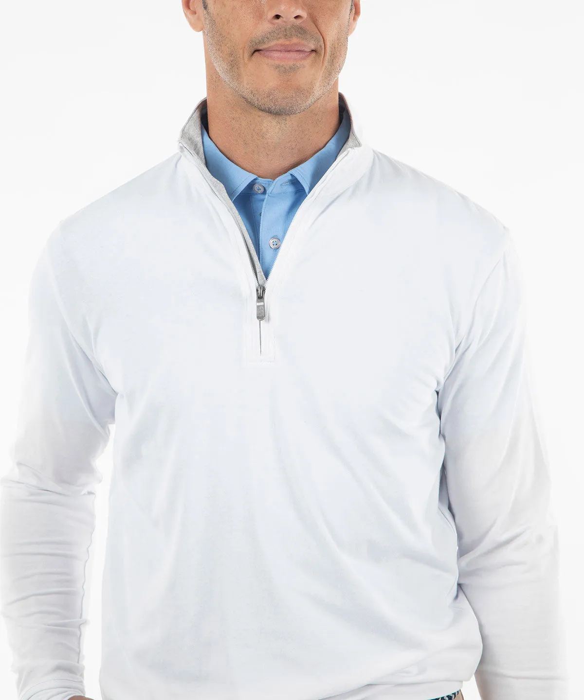 Signature Liquid Cotton Performance Long-Sleeve Quarter-Zip Pullover