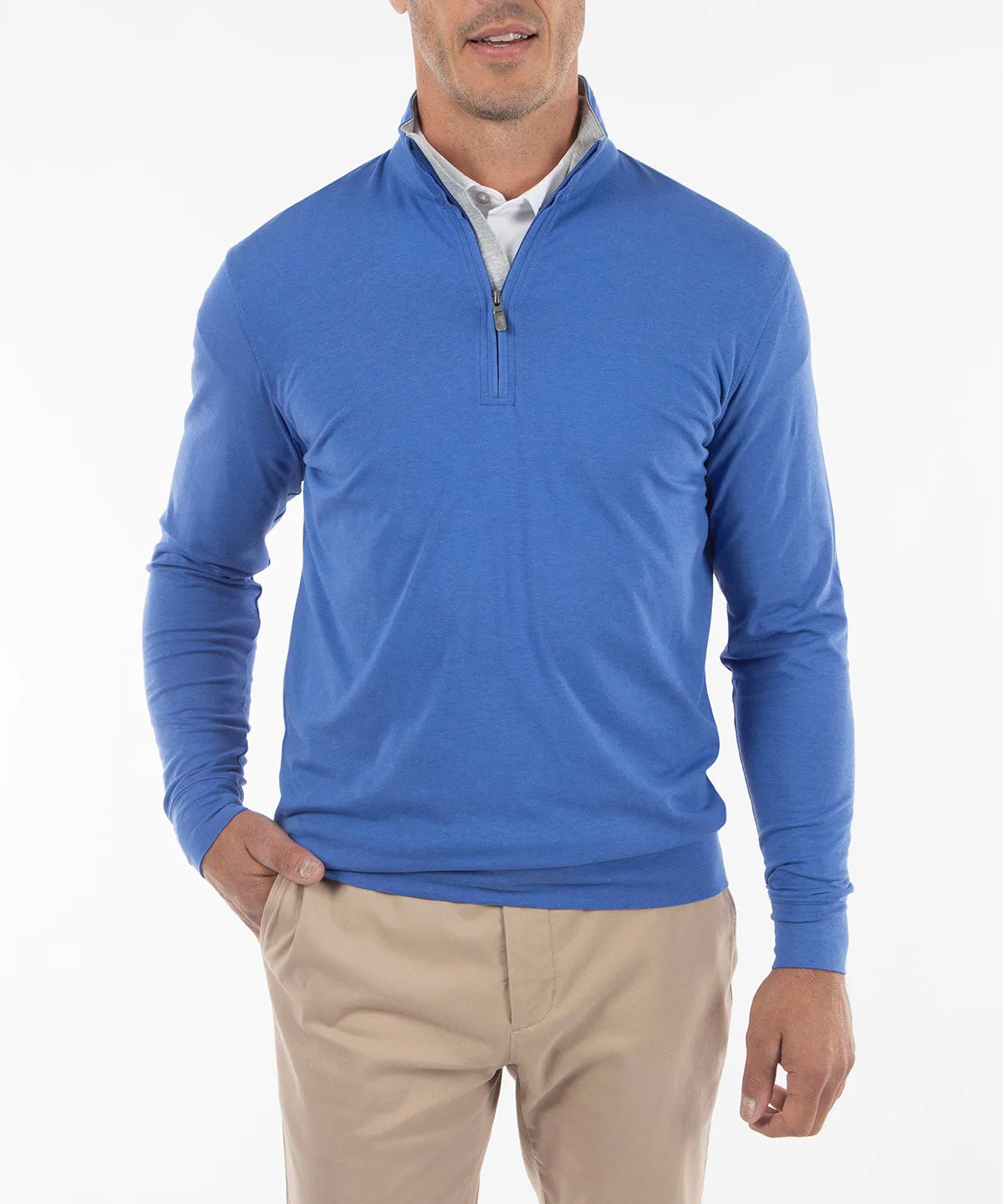 Signature Liquid Cotton Performance Long-Sleeve Quarter-Zip Pullover