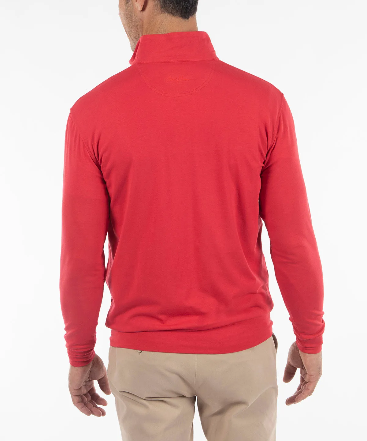 Signature Liquid Cotton Performance Long-Sleeve Quarter-Zip Pullover