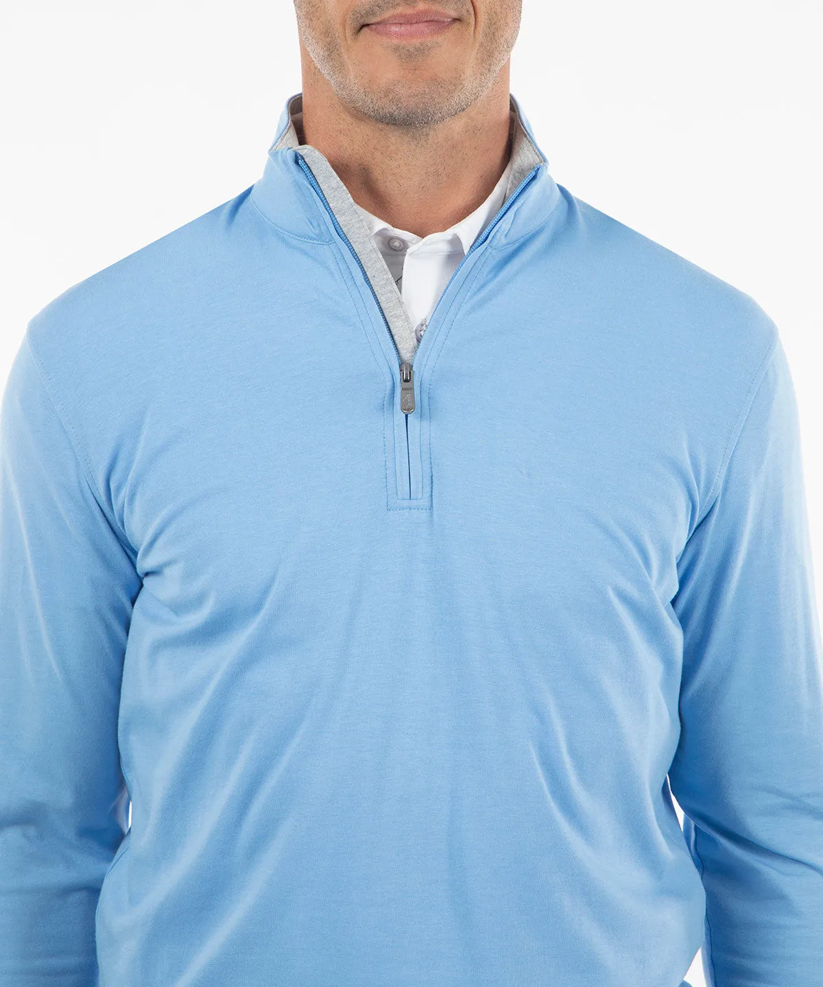 Signature Liquid Cotton Performance Long-Sleeve Quarter-Zip Pullover