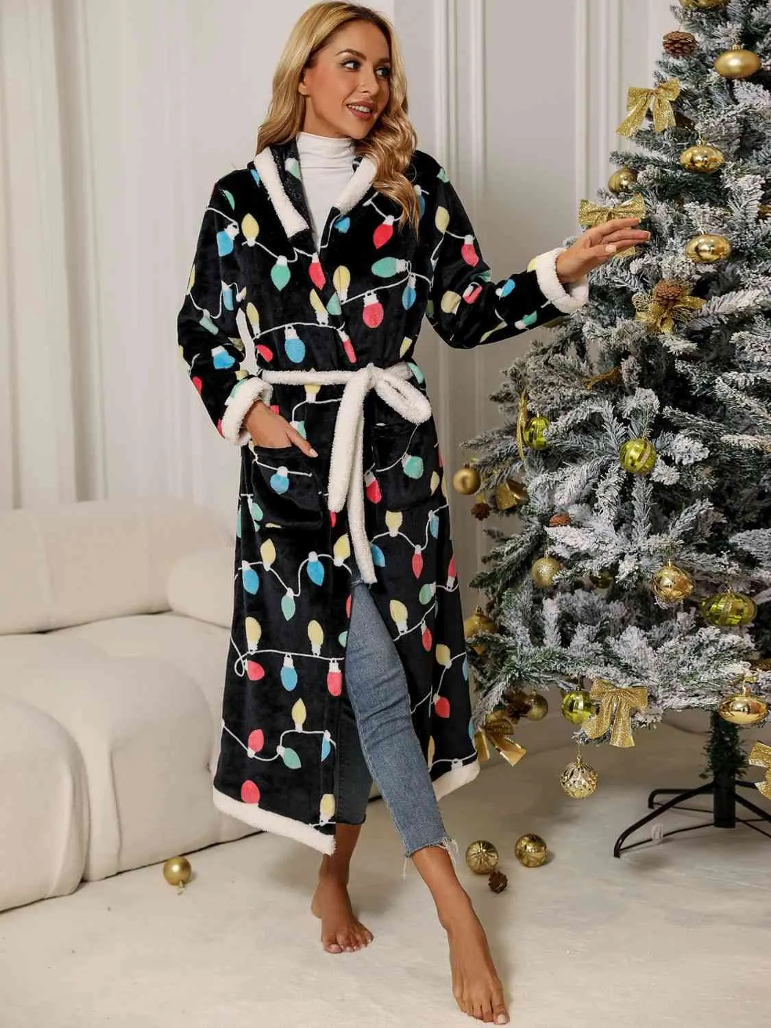 TEEK - Tie Waist Hooded Robe