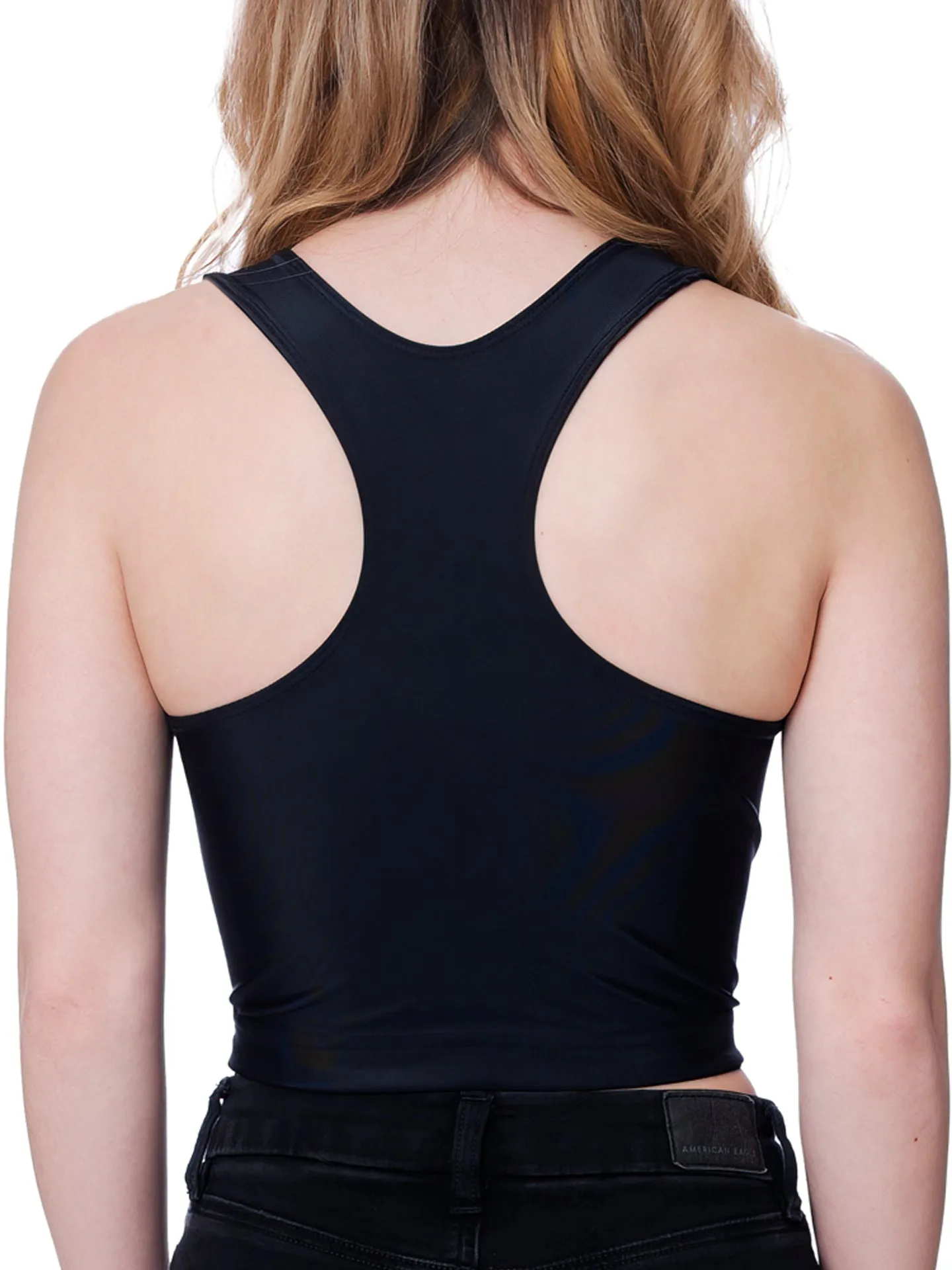 UNDERWORKS 941 WOMENS RACERBACK CROP TOP CHEST BINDER AND MINIMIZER