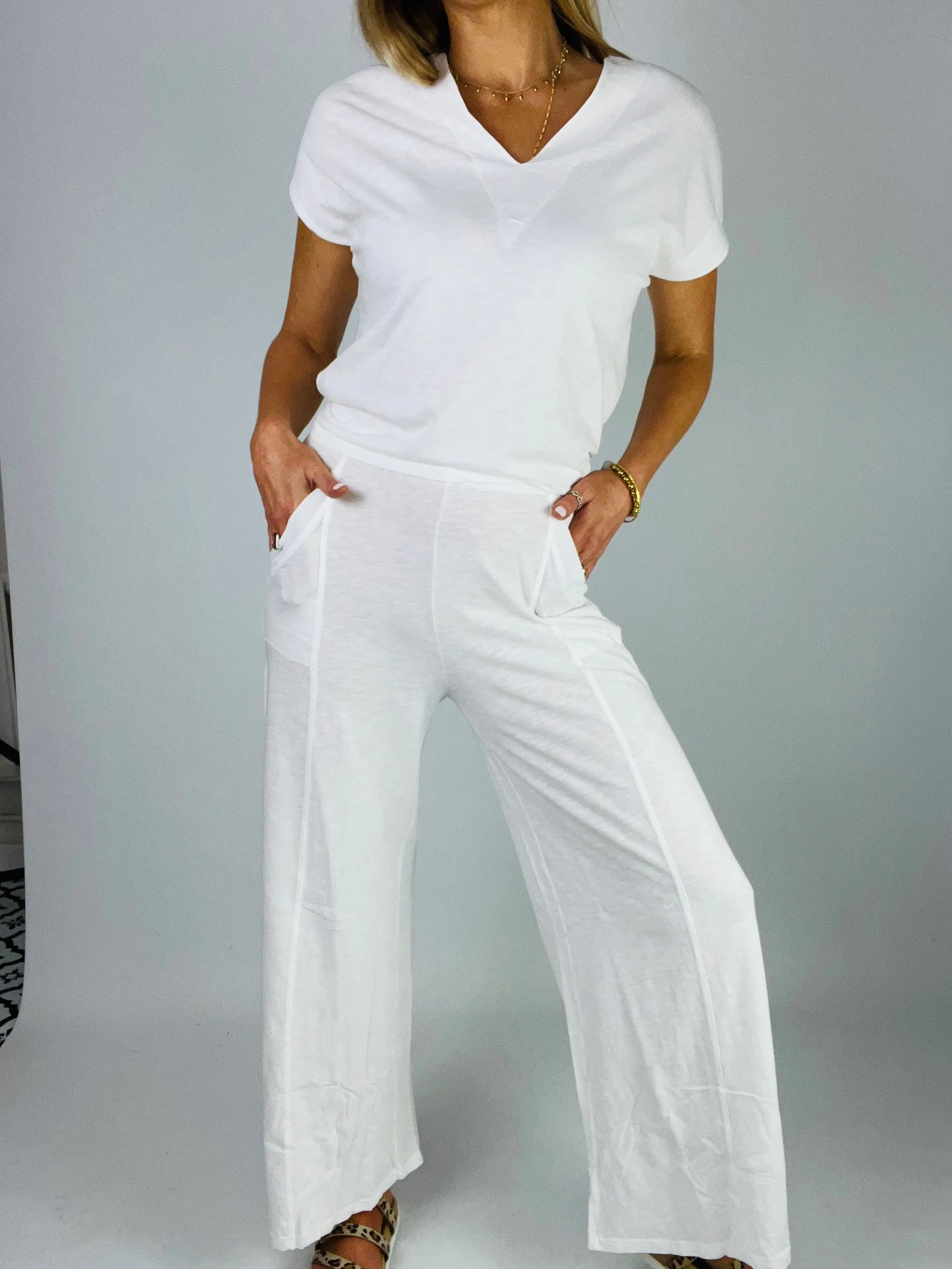 Yoga Trousers White